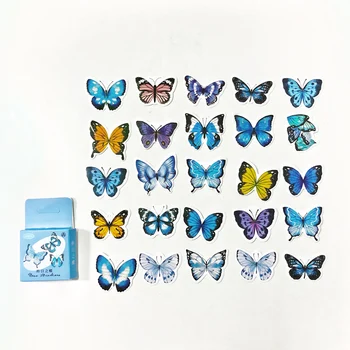 45 kusov box nálepky Retro Motýľ Strane Účtu DIY Dekorácie, Nálepky