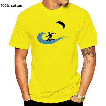 2020 Vytlačené Mužov Tričko Bavlna, Krátky Rukáv vlny v pohode kitesurfing ikonu T-Shirt Ženy tričko