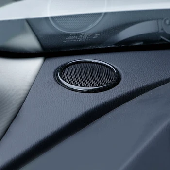 ABS Uhlíkových Vlákien Pre Mazda CX-3 CX 3 2016 2017 2018 Reproduktor, Audio Krúžok Kryt Prednej pilier Zvuk Rám Rám Nálepky Trim 2 ks