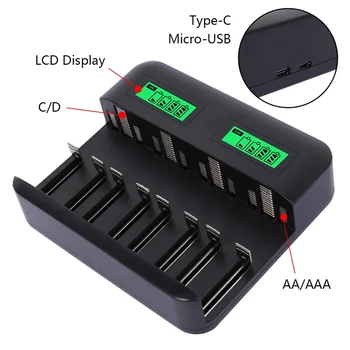 AA Batérie, Nabíjačky 1,5 v aa nabíjačka na aa aaa 1,5 v lítiové batérie, nabíjačky s LED displejom nabíjačky batérií AAA