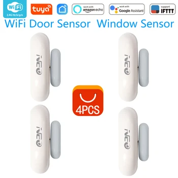 4PCS/veľa Coolcam NEO Smart WiFi Dvere na okienka Snímačov Snímač App Oznámenia Upozornenia Home Security Dvere/Okno Detektor