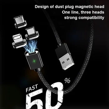 Magnetické Nabíjačky USB Kábel na iPhone 11 12 Xiao Max 3 Huawei P20 P30 Pro Nabíjačku Magnet Adaptér Mobilné Káble, Prenosné