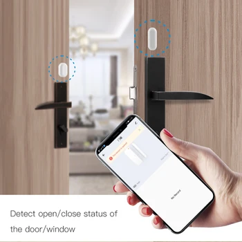 Tuya Smart Zigbee Dvere, Okno Kontakt Senzor Smart Home Bezdrôtový Dvere Detektory Otvorenie/Zatvorenie Aplikácie Diaľkový Alarm Systém Smartlife App