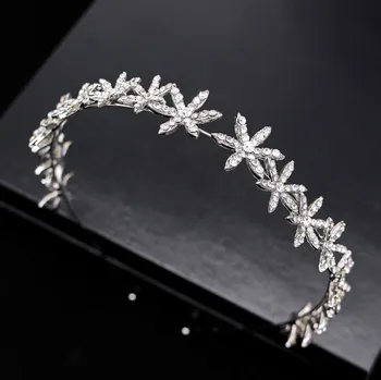 ženy kórejský Luxusné Drahokamu hlavový most Crystal hviezdy Vlasy Hoop Vlasy Ornament Módne Svadobné Koruny Vlasy Príslušenstvo