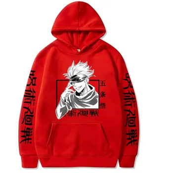 Trendy Populárne Jujutsu kaisen hoodie anime pulóvre topos solto mangas compridas outono homem pano Jednoduchý Štýl