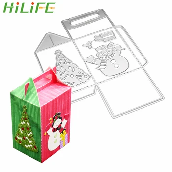 HILIFE Darček Candy Bag Vianočné Ozdoby Strihanie Kovov Zomrie DIY Papier Razba Zápisník Papier Remesiel Vianočný Darček Box