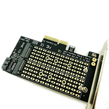 M. 2 NGFF Na Ploche PCIe SATA, X4, X8, X16 NVME Rozširujúca Karta High Speed Adapter Pre Počítač vybavený kartou PCI Express Converter Dual SSD Mini