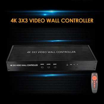 4K 3x3 Video Wall Regulátor 1 kompatibilný s HDMI Vstup 9 kompatibilný s HDMI Výstup Obrazovky Spojov HD TV Splicer Zobrazenie Obrázkov