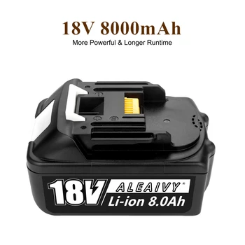 8.0 Ah BL1860, ktorý nahrádza Makita 18V lithium ion batéria je kompatibilná s Makita 18V BL1850 1840 1830 akumulátorové náradie