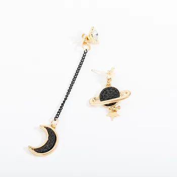 Kórejský Náušnice, Módne Šperky Gotický Ucho Klip Vyhlásenie Náušnice Asymetrické Star Stud Náušnice Pre Ženy Earing Veľkoobchod