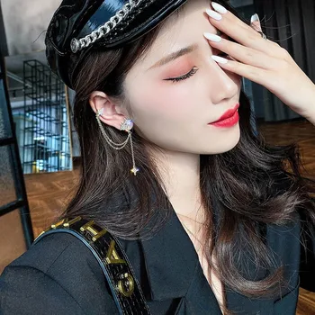Kórejský Náušnice, Módne Šperky Gotický Ucho Klip Vyhlásenie Náušnice Asymetrické Star Stud Náušnice Pre Ženy Earing Veľkoobchod