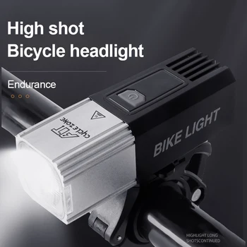 Nepremokavé Cyklistické Svetlo Hliníkovej Zliatiny MTB Bicykel Predné Svetlo s USB Nabíjateľná LED Baterka Ľahké Cyklistické Svetlometov