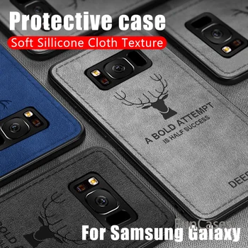 Mäkké TPU Silikónové s9plus puzdro Na Samsung S9 Plus Jeleň Handričkou Textúra Kryt Pre Samsung Galaxy S8 plus S7 okraji s8plus Prípade