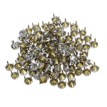 100 x 7 mm Kovové Drahokamu, Zdobené Strieborné Gombíky Kola Klincami Crystal Nity
