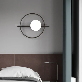 LED Nordic domov zdobia Nástenné svietidlá Tvorivé Obývacej Izby, Chodby, Spálne, Nočné Nástenné Svietidlá Moderného Železo, Sklo Jednoduché Sconce Lampa
