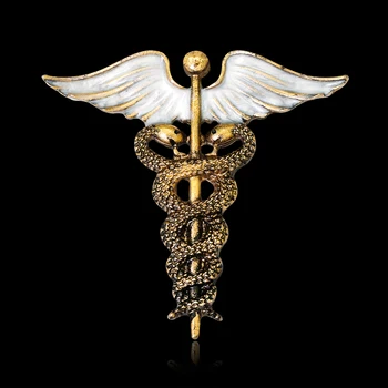 Tristana Crystal Caduceus Kolíky Odznak Brošne Klopě Pin Medicíny Symbol Šperky, Darčeky Pre Zdravotnú Sestru, Lekára, Zdravotnícke Študentov