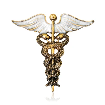 Tristana Crystal Caduceus Kolíky Odznak Brošne Klopě Pin Medicíny Symbol Šperky, Darčeky Pre Zdravotnú Sestru, Lekára, Zdravotnícke Študentov