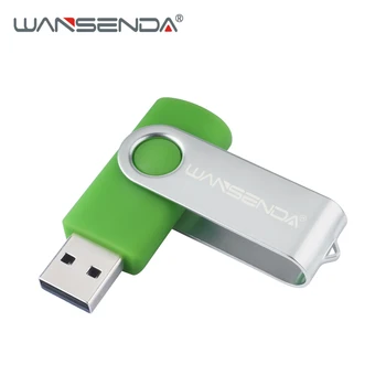 WANSENDA Rotácia Jednotky USB Flash Kovové Pero Disk 4 GB 8 GB 16 GB 32 GB, 64 GB Cle USB 2.0 128 gb kapacitou 256 GB Memory Stick kl ' úč