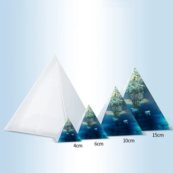 Nový 15 CM DIY Super Veľká Pyramída Rám Trojuholník Silikónové Formy Plesne Živice Plavidlá, Šperky Crystal S Plastovými Výrobu Nástrojov