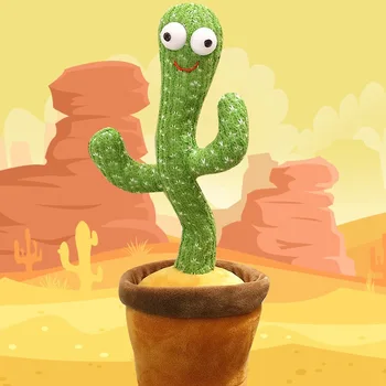 Kaktus Plyšové Hračky Elektronické Shake Tanec hračka s pieseň roztomilé plyšové Tanec Kaktus rannom Detstve, Hračky Pre deti,