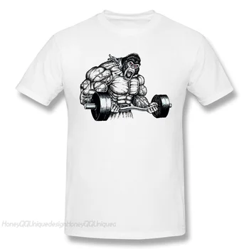 Móda Zviera Shirt Design Kulturistike Čerpanie TELOCVIČNI Svalovej Školenia Crossfit Tričko Bavlna Camiseta Muži T-Shirt