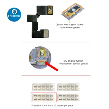 I2C Optickej Šošovky Dot Matrix Tvár ID Opraviť Tvár ID Miesto Náhradné Tesnenie Telefón Tvár Zástera Tesnenie pre iPhone X-Max 12Pro