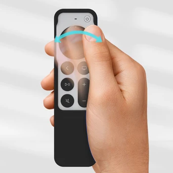 SIKAI Silikónové Ochranné puzdro pre Apple 4K TV Siri Diaľkové AirTag Platné Anti-slip