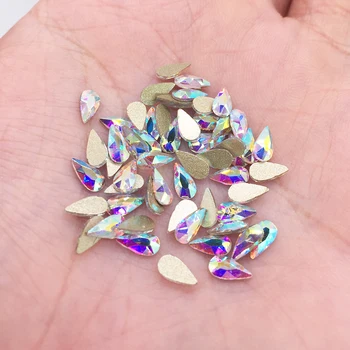 30pcs Sklo Slza-Tvarované Flatback Kamienkami Lesklé Diamond Nail Art, Ozdoby DIY Krásu Nechtov Vŕtať Šperky Dodávky