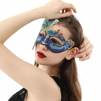 DIY Špeciálne tvarované Diamond Maľovanie Masky Zvierat Mozaika Creative Diamond Výšivky festival Prom Party Maska Vianočný darček
