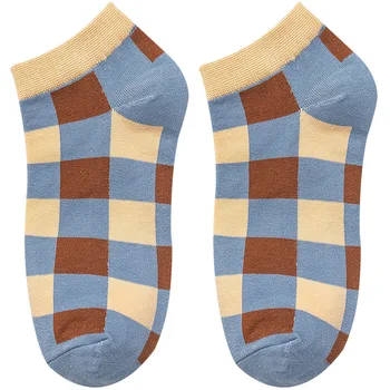 6 Párov Pack Čisté Bavlnené Ponožky Ženy Lete Bežné Prekladané Dievča Loď Ponožka Priedušná Športové Ponožky Módne Jogy Krátke Ponožky, Papuče