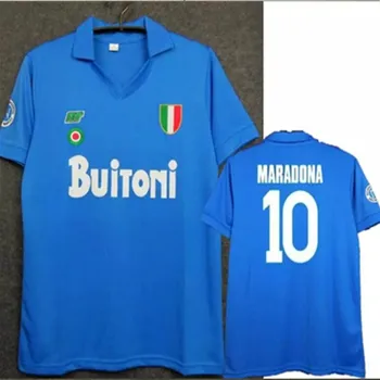Retro 1987-88 Retro classic MARADONA 10, modré led T-shirt
