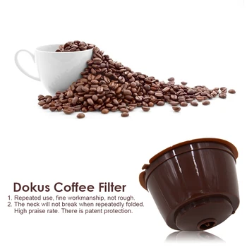 Z nehrdzavejúcej Ocele Naplniteľné Kávové Kapsule Pohár Opakovane Odolné Nečistôt, Filtre Coffeeware pre Dolce Gusto Dodávky