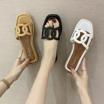 Nové duté ošípaných nos sandále dámske letné vonkajšie pláže, komfortné ploché dno flip flops proti sklzu papuče veľkoobchod