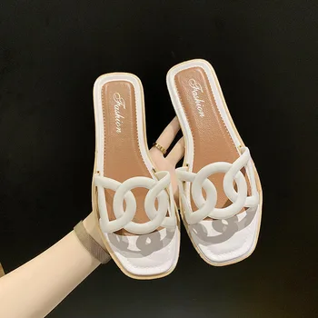 Nové duté ošípaných nos sandále dámske letné vonkajšie pláže, komfortné ploché dno flip flops proti sklzu papuče veľkoobchod