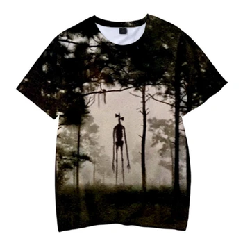 Letné Siréna Hlavu 3D Vytlačené T-shirt Muži Ženy je Bežné Tričko Harajuku Štýl Street Detí Bežné Kolo Krku Top Tshirts