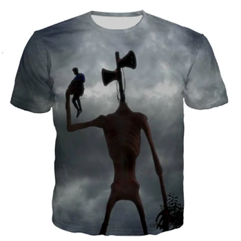Letné Siréna Hlavu 3D Vytlačené T-shirt Muži Ženy je Bežné Tričko Harajuku Štýl Street Detí Bežné Kolo Krku Top Tshirts