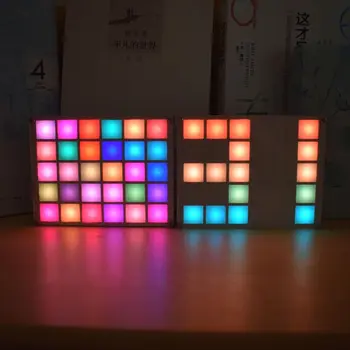 Multi-funkčné LED Cool Hudba spektrum Farebné Palety DIY Hodiny Elektronické Stavebnice