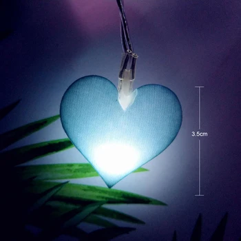 2ks LED Svetlo Srdca Lásky, Svadobné, Vianočné String Rozprávkových Svetiel 10LED 20LED Ružová/Modrá/Fialová Handričkou String Svetlo Vnútorné Osvetlenie