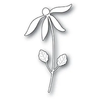 Nové Divoké Daisy Rastlín Leaf DIY Plavidlá Formy 2021 Rezanie Kovov Zomrie pre Scrapbooking a Karty, Takže Dekoratívne Razba Bez Pečiatky