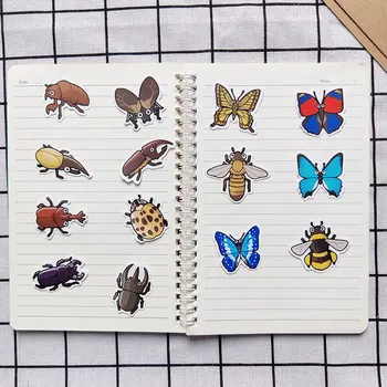 40PCs Cartoon Hmyzu Nálepky Bee Motýľ Nepremokavé detské Notebook Batožiny Telefón Prípade Vestník Nálepky Hračky