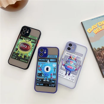 Roztomilý Kreslený Monster Telefón púzdra Pre iphone 11 Pro Max 12 Pro Mini XR XS 8 X 7 Plus Shockproof Mäkké silikónové TPU prípade