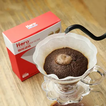 Ručné punč coffee pot filtračný papier V60 denník bielenie drip Americkej kávy filter pohár filtračný papier, kuchyňa káva filtračný papier