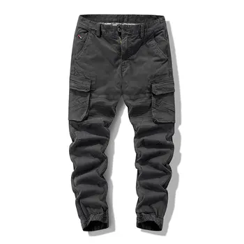 Army Nohavice pánske Cargo Nohavice Bežné Multi Vrecká Vojenské Rovno Mužskej Trati Joggers Dlho Outwear Nohavice Mužov 2021 Sweatpants