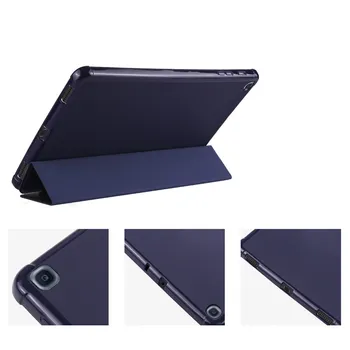 Prípad tabletu Samsung Galaxy Tab 10 1 10.1 2019 T515 T510 SM-T510 SM-T515N Ultra Slim Skladacie Smart Cover Funda Prípadoch+dotykové Pero