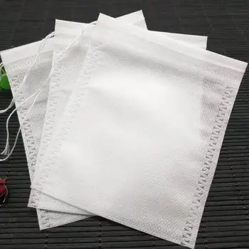 100ks Praktické Prázdne Teabags Jednorazové Šnúrkou netkanej Textílie Čaj Filtračné Vrecko Čaju Package Tašky Bylinné Infusers Filtre