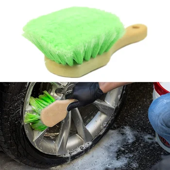 Umývanie auta Prenosné Mikrovlákna Kolies, Pneumatiky Rim Kefa Koleso Automobilu Umývanie Čistenie Pre Auto S Plastová Rukoväť Auto Čistič na Umývanie Nástrojov