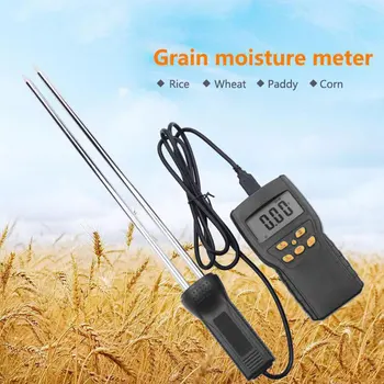 Digitálny Zrna Vlhkosti Meter MD7822 LCD Displej Vlhkosť Tester Obsahuje Pšenica, Kukurica Ryža Vlhkosti Test Meter s Dlhými Sondy