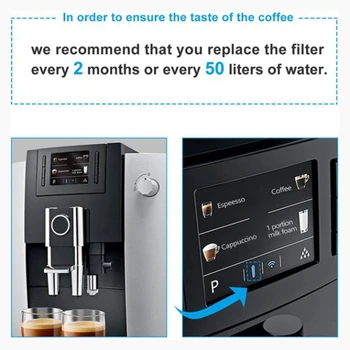 Kávovar Vodný Filter pre Jura Claris Blue Automatické Espresso Kompatibilný s ENA 3/4/5/9,J9/C60/F50