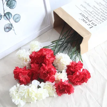 Umelé ruže kvet klinček pivónia vrecko čaju daisy stôl písací stôl dekorácie falošné ruže kytice svadobné hostiny, kvetinová výzdoba