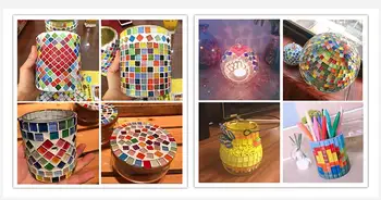 Námestie Častíc Mozaikové Dlaždice Prepnúť Panel Nálepky Ručné Kreatívny Materiál DIY Plavidlá Suppies Pure Color 50grams/taška 1cm/gram